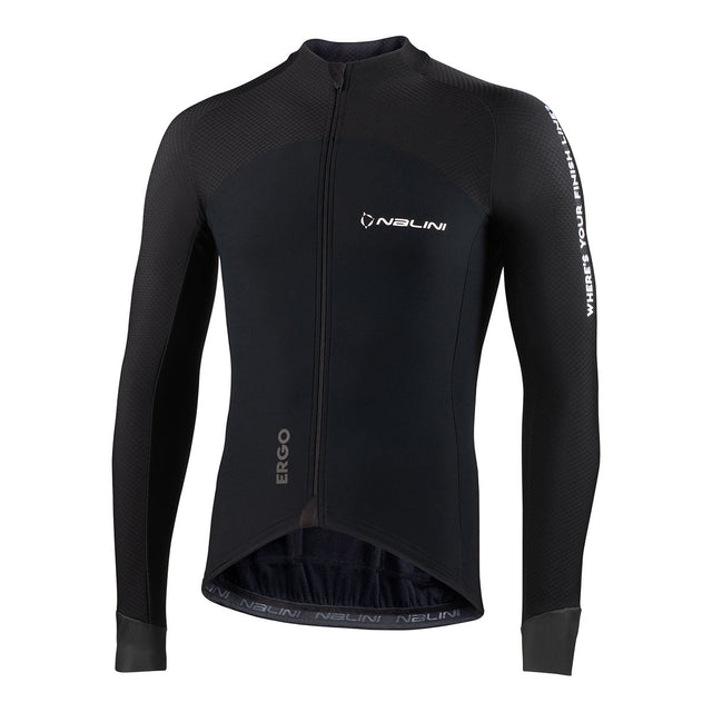Nalini ERGO XWARM Men's LS Cycling Jersey (Black) S-3XL