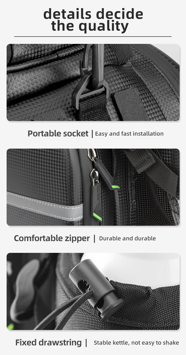 ROCKBROS 34L Expandable Bike Rack Bag: Waterproof & Multifunctional