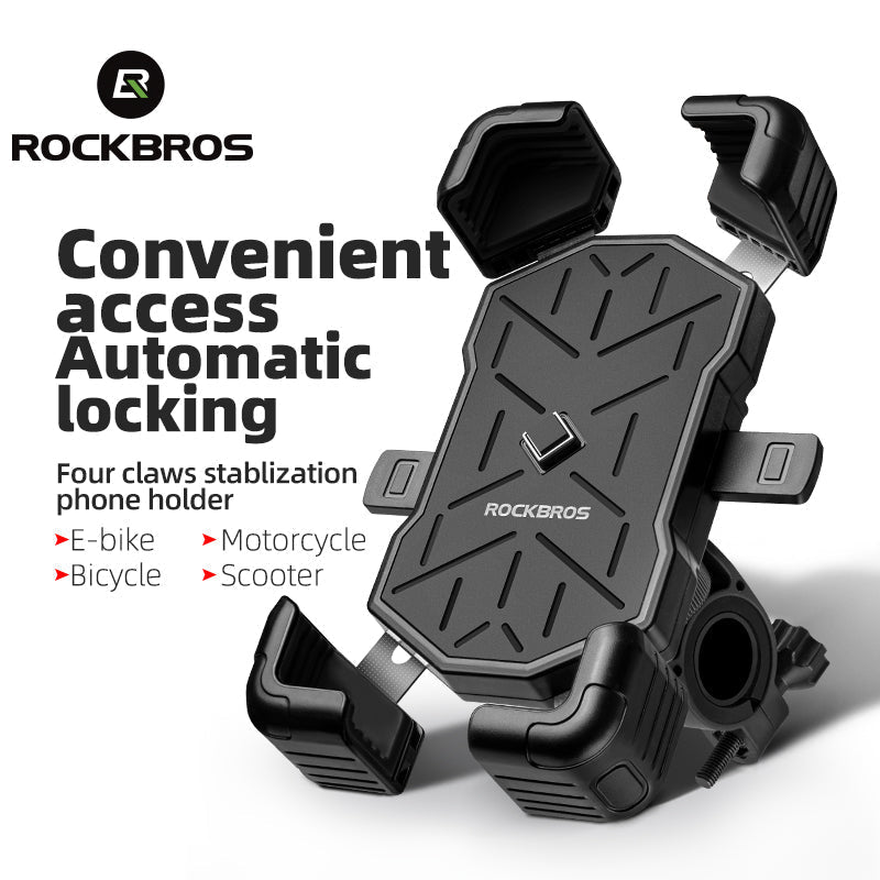 ROCKBROS 360° Adjustable Quick Release Motorcycle Phone Holder