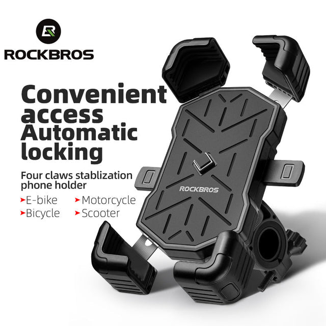ROCKBROS 360° Adjustable Quick Release Motorcycle Phone Holder