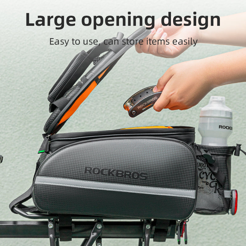 ROCKBROS 34L Expandable Bike Rack Bag: Waterproof & Multifunctional
