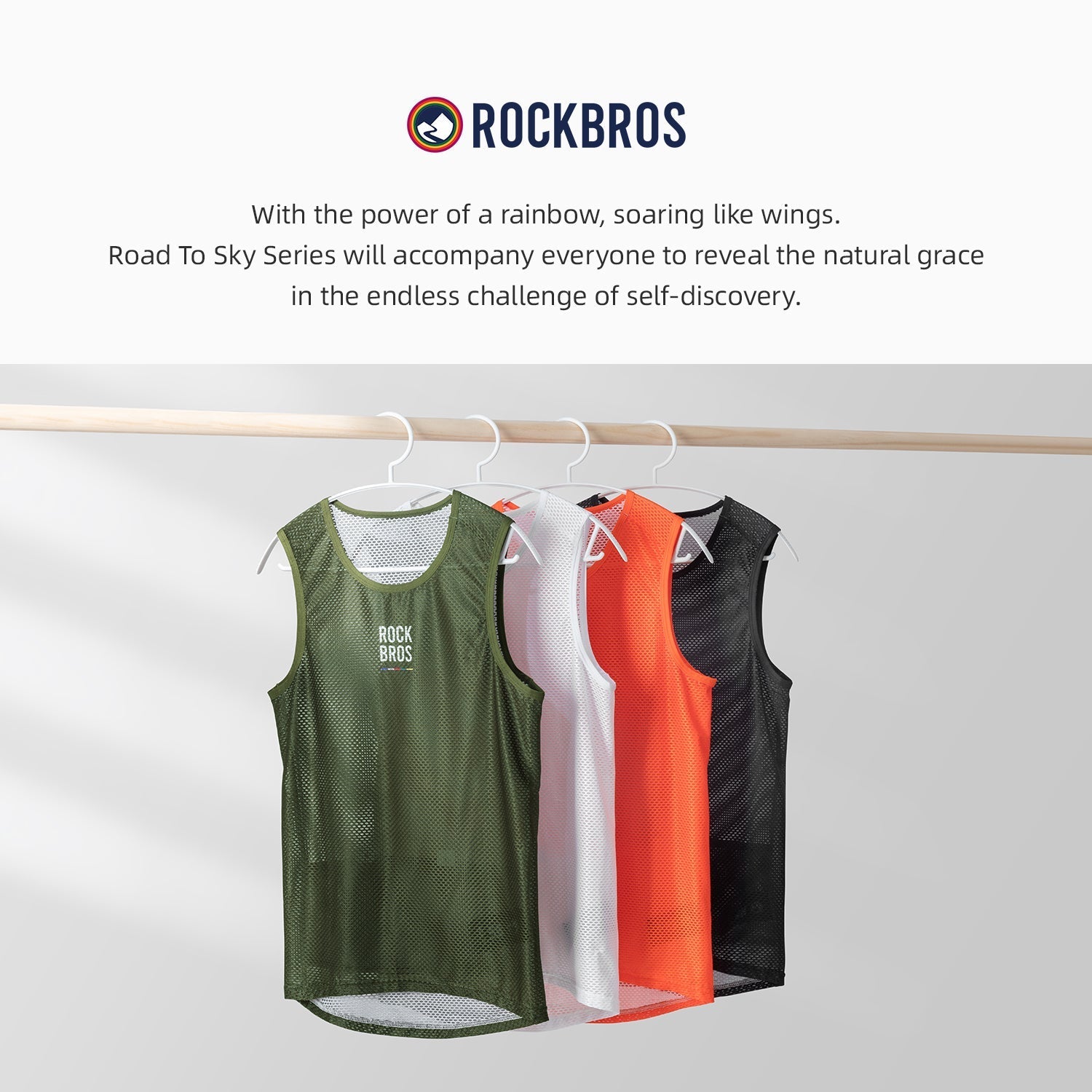 【ROAD TO SKY】Unisex Sleeveless Mesh Cycling Base Layer in Various Colours