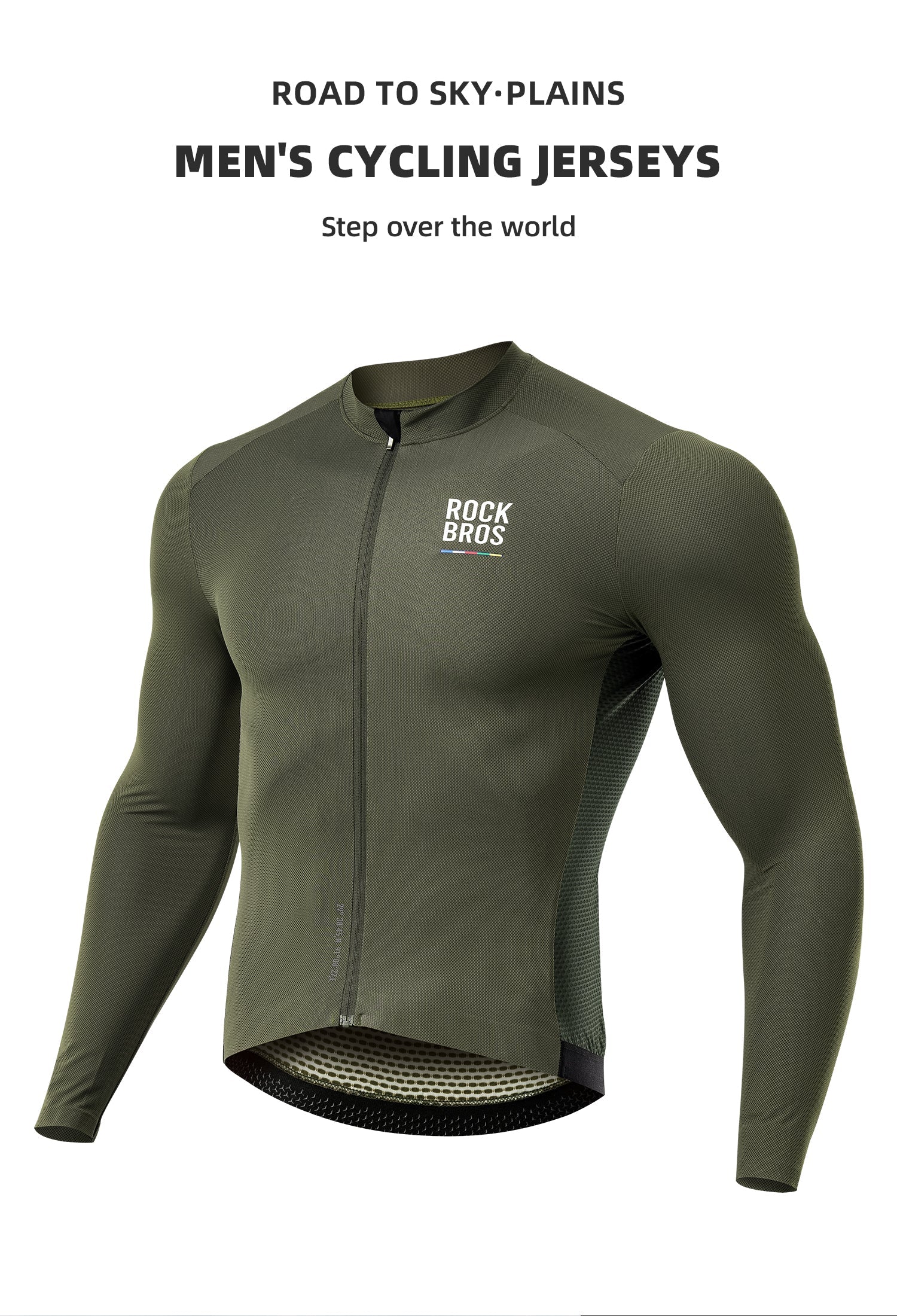 【ROAD TO SKY】by ROCKBROS Men's Long-Sleeve Cycling Jersey in Various Colours