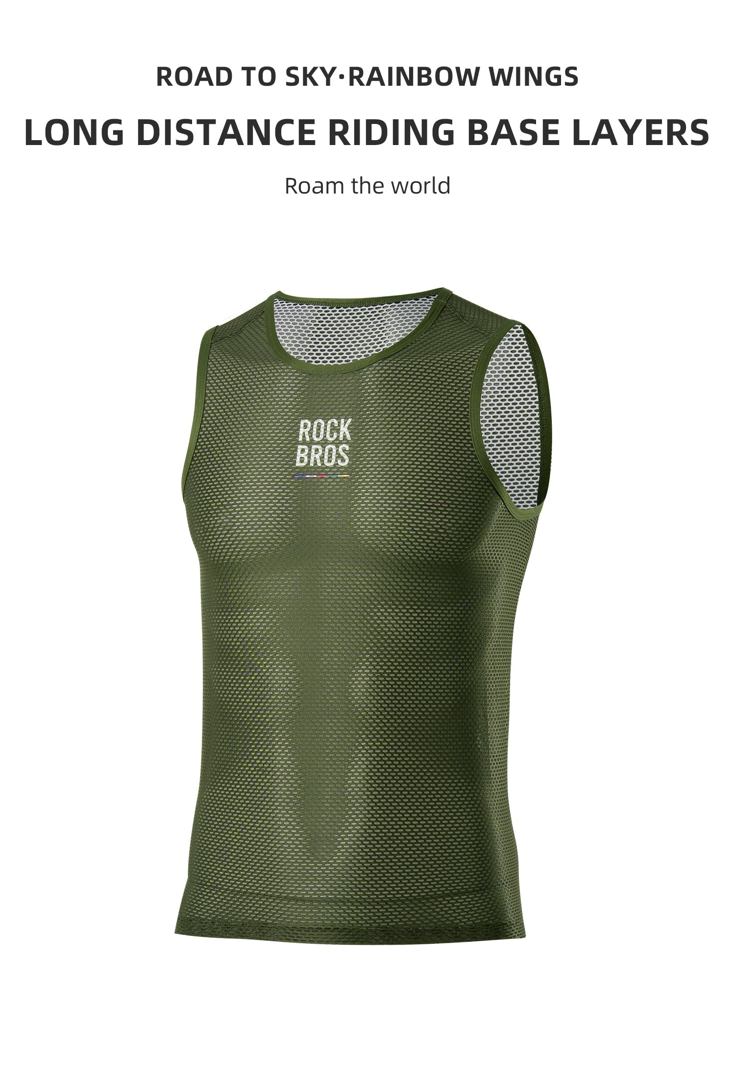 【ROAD TO SKY】Unisex Sleeveless Mesh Cycling Base Layer in Various Colours