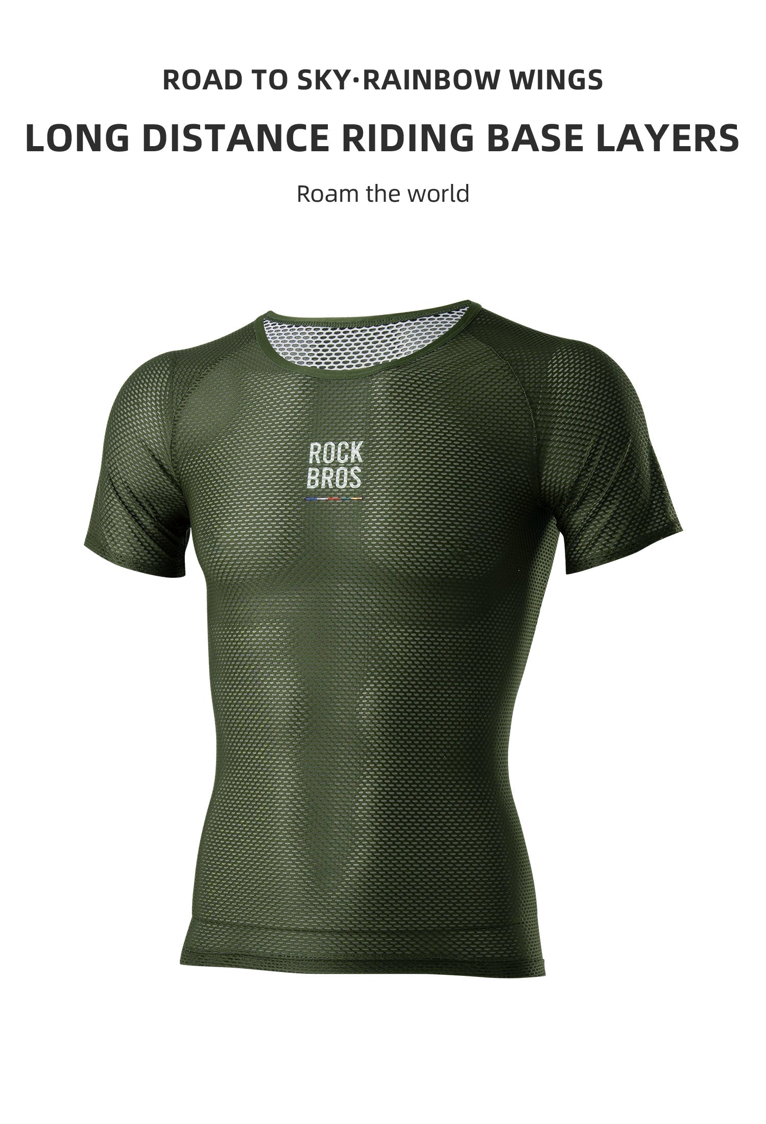 【ROAD TO SKY】by ROCKBROS Unisex Short-Sleeved Mesh Cycling Base Layer in Various Colours