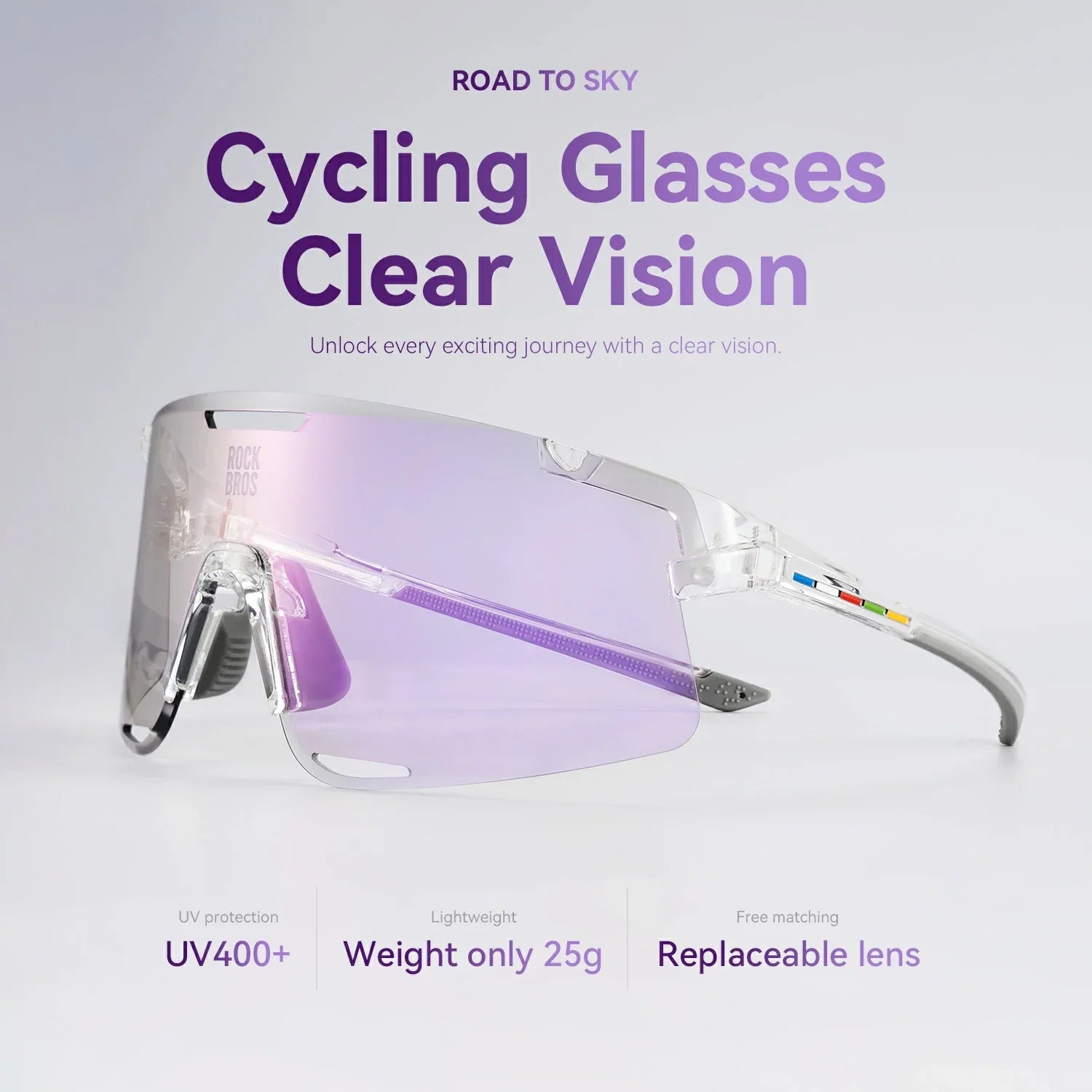 ROCKBROS ROAD TO SKY BOUNDLESS Photochromic Cycling Sports Sunglasses