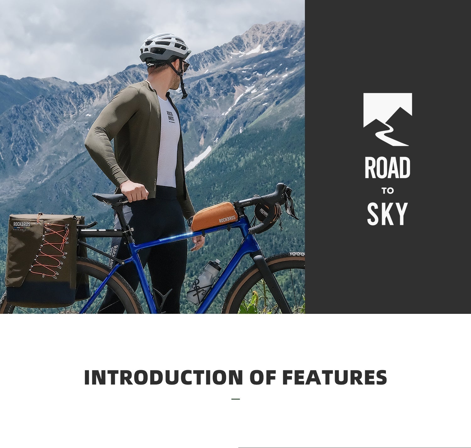 【ROAD TO SKY】by ROCKBROS Men's Long-Sleeve Cycling Jersey in Various Colours