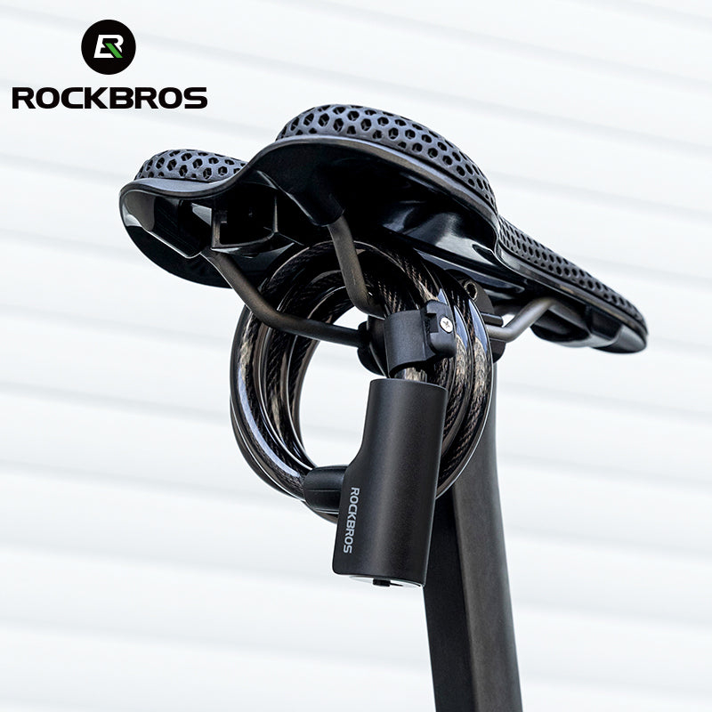 ROCKBROS Steel Cable Bike Lock - Anti-theft, Portable, Waterproof