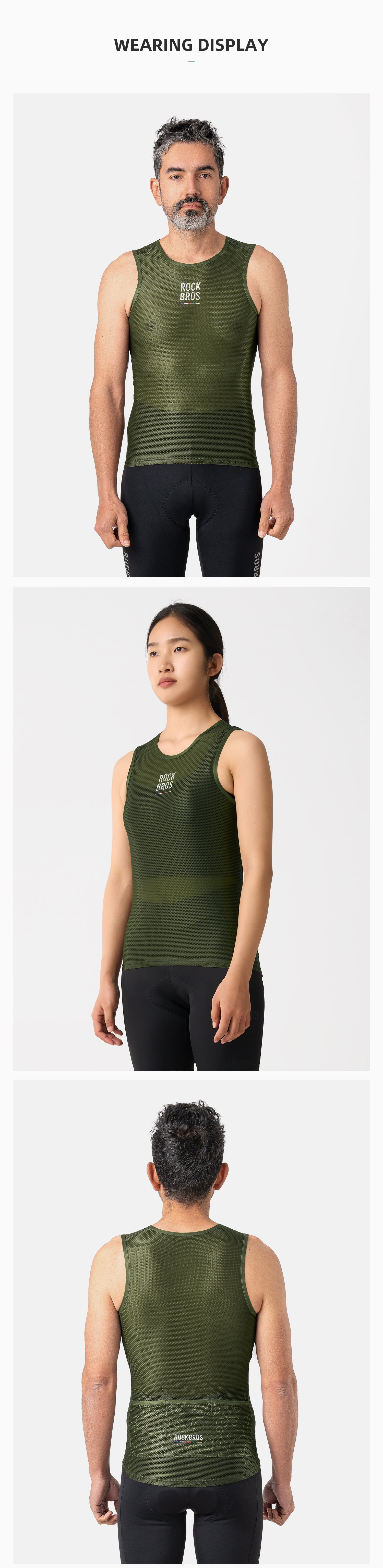【ROAD TO SKY】Unisex Sleeveless Mesh Cycling Base Layer in Various Colours