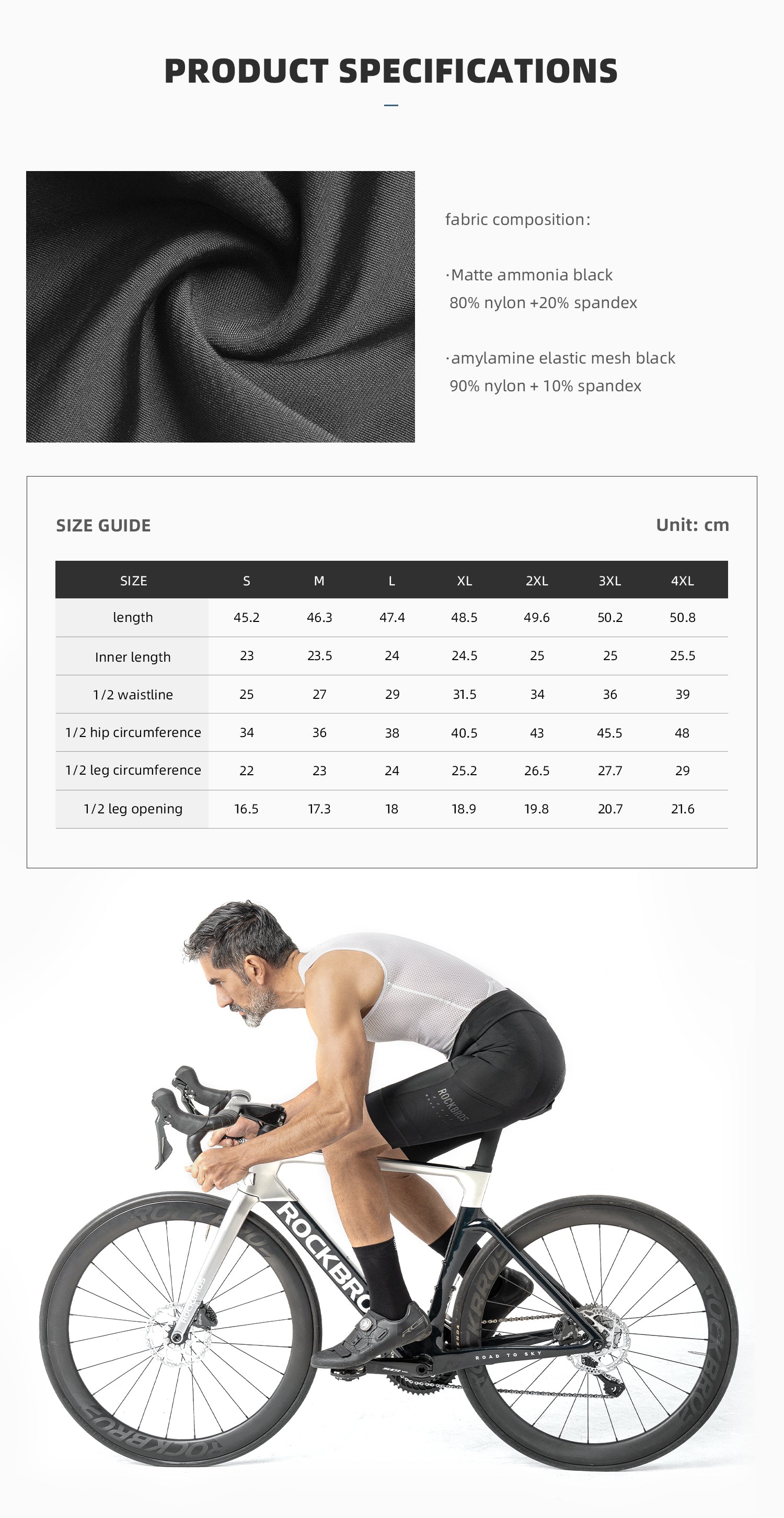 【ROAD TO SKY】by ROCKBROS Men's Cycling Shorts