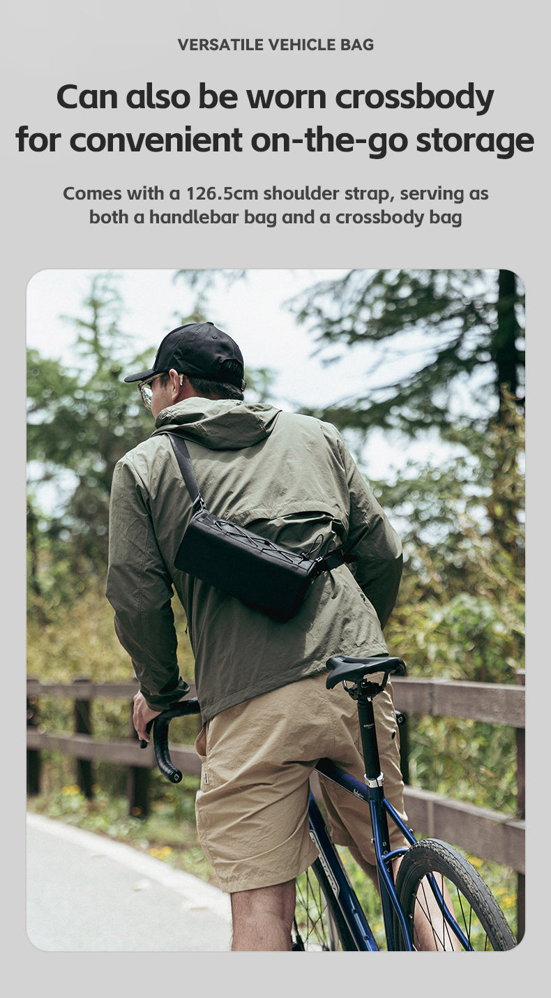 ROCKBROS 1.5L Reflective Handlebar Bag - Durable, Compact, Multi-functional