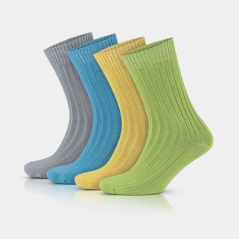 97% Cotton Crew Socks for Men and Women - Colorful