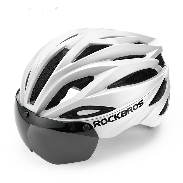 ROCKBROS Trail Helmet with Magnetic Goggles, Ionic+? Technology, and Adjustable Fit