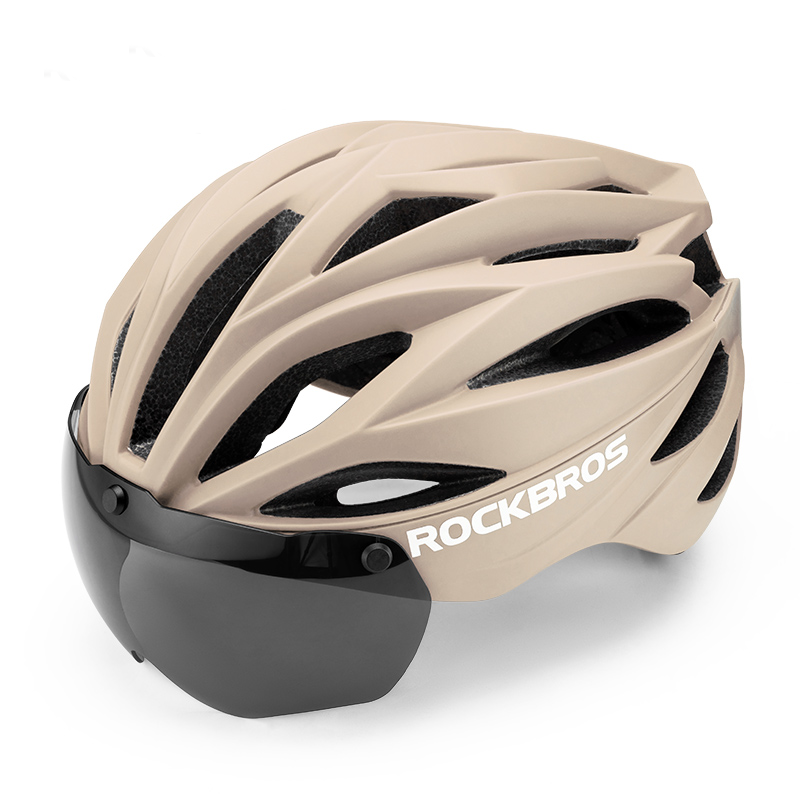 ROCKBROS Trail Helmet with Magnetic Goggles, Ionic+? Technology, and Adjustable Fit