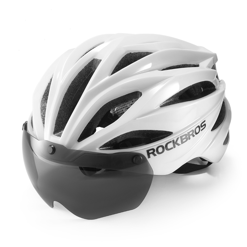 ROCKBROS Trail Helmet with Magnetic Goggles, Ionic+? Technology, and Adjustable Fit