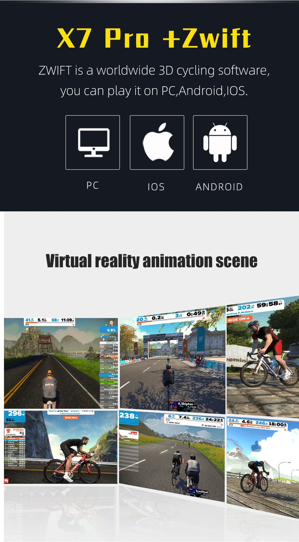 ROCKBROS X7I Smart Direct Drive Bike Trainer - Indoor Exercise Stand