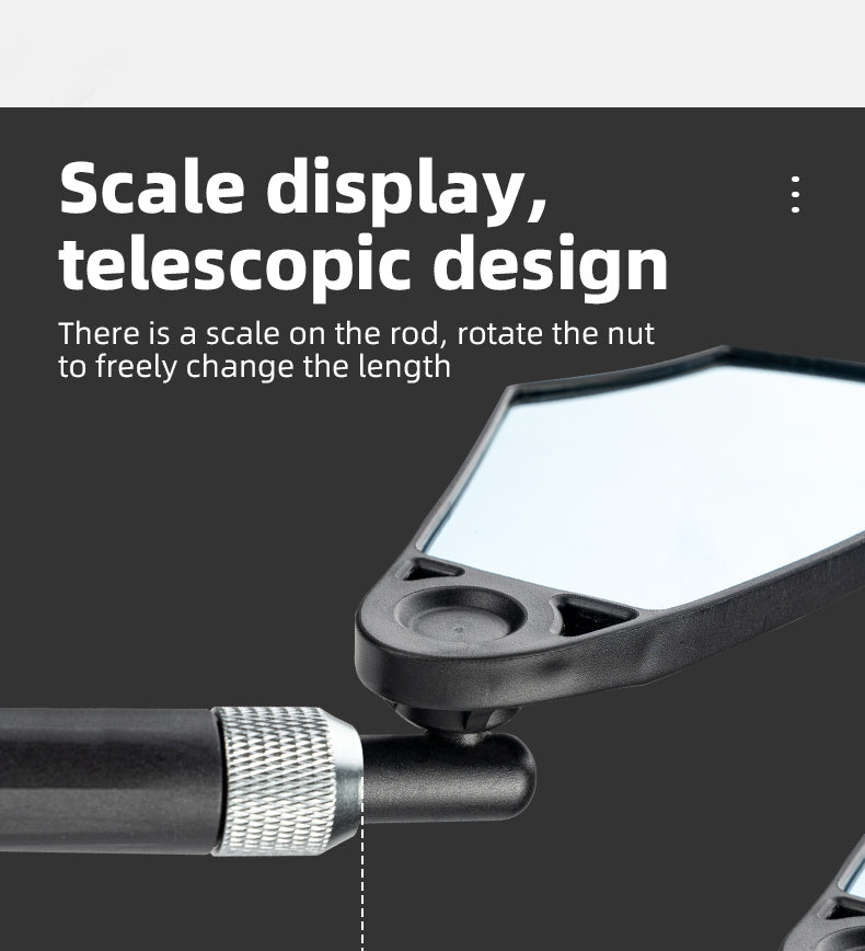 ROCKBROS Adjustable Bike Mirror Anti-Glare 360-Degree Rotation