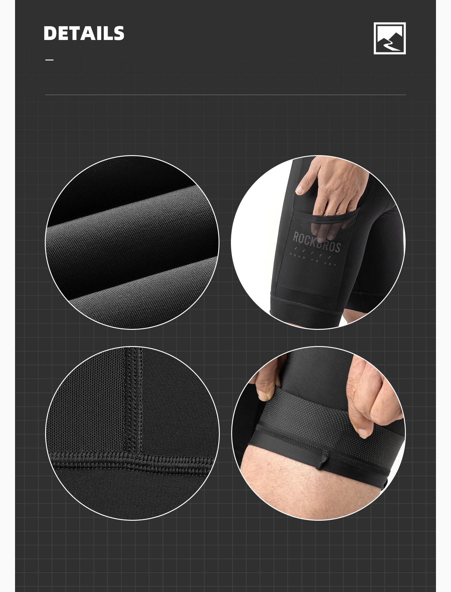 【ROAD TO SKY】by ROCKBROS Men's Cycling Shorts