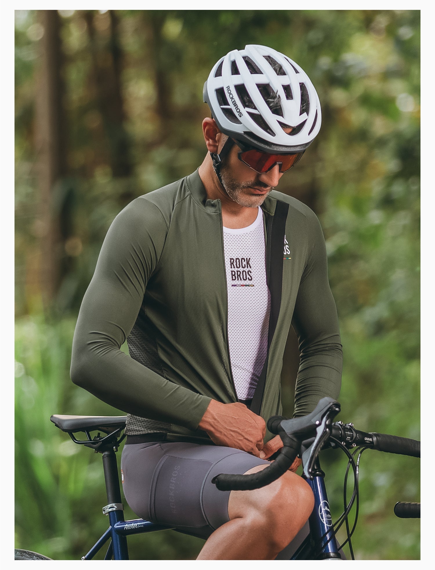【ROAD TO SKY】by ROCKBROS Men's Long-Sleeve Cycling Jersey in Various Colours