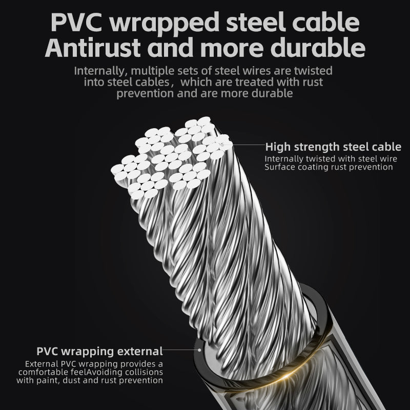 ROCKBROS Steel Cable Bike Lock - Anti-theft, Portable, Waterproof