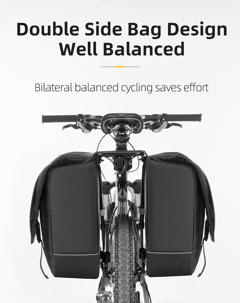 Super 30-Litre Bicycle Saddlebags in Black