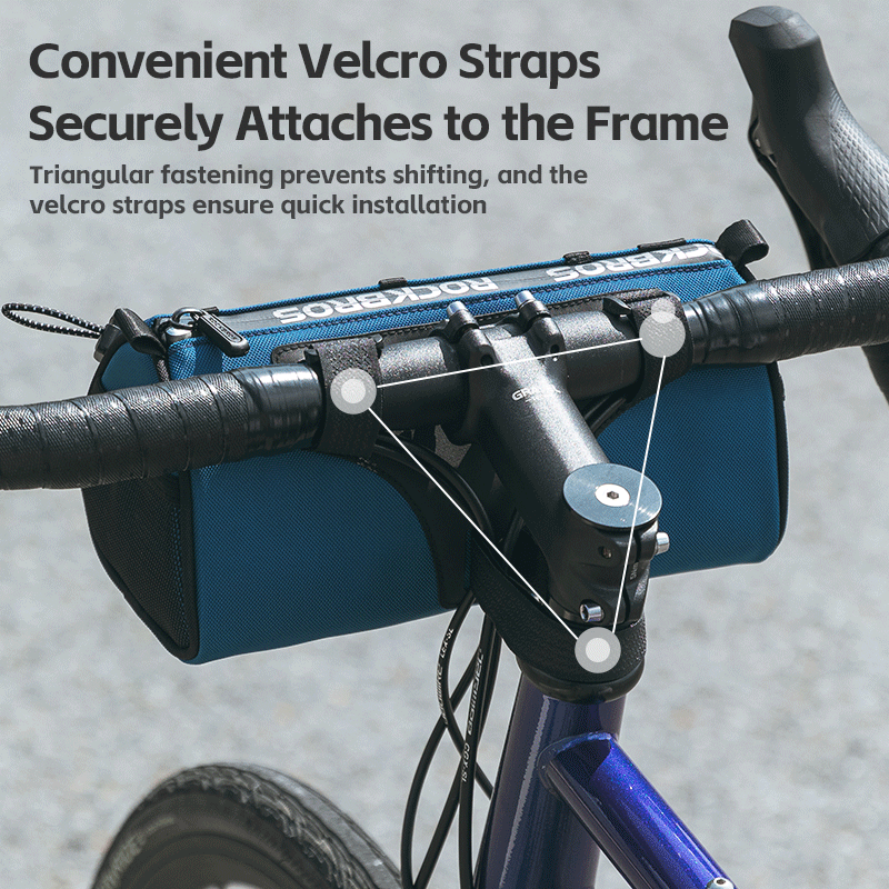 ROCKBROS 1.5L Reflective Handlebar Bag - Durable, Compact, Multi-functional