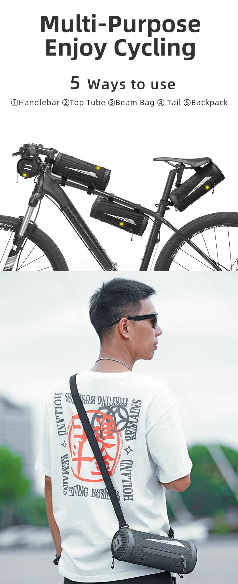 ROCKBROS 2L Waterproof Handlebar Bag - Multi-Purpose, Easy Clean