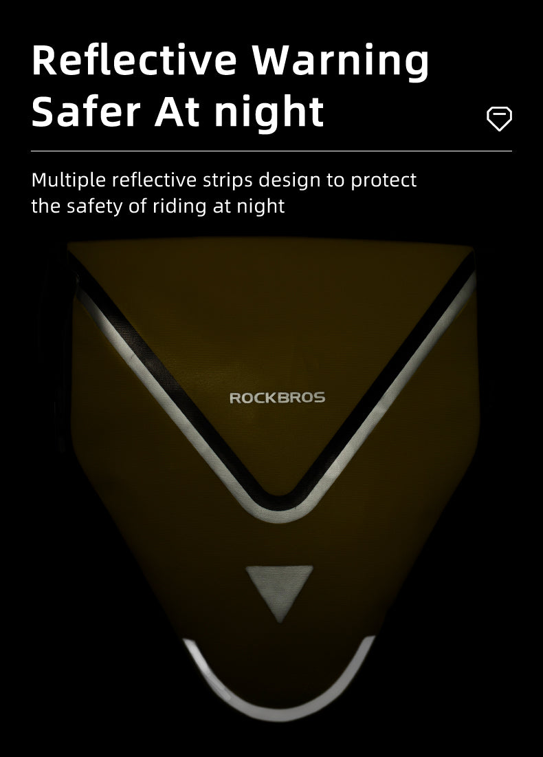 ROCKBROS Large Triangle Bicycle Saddlebag in Yellow