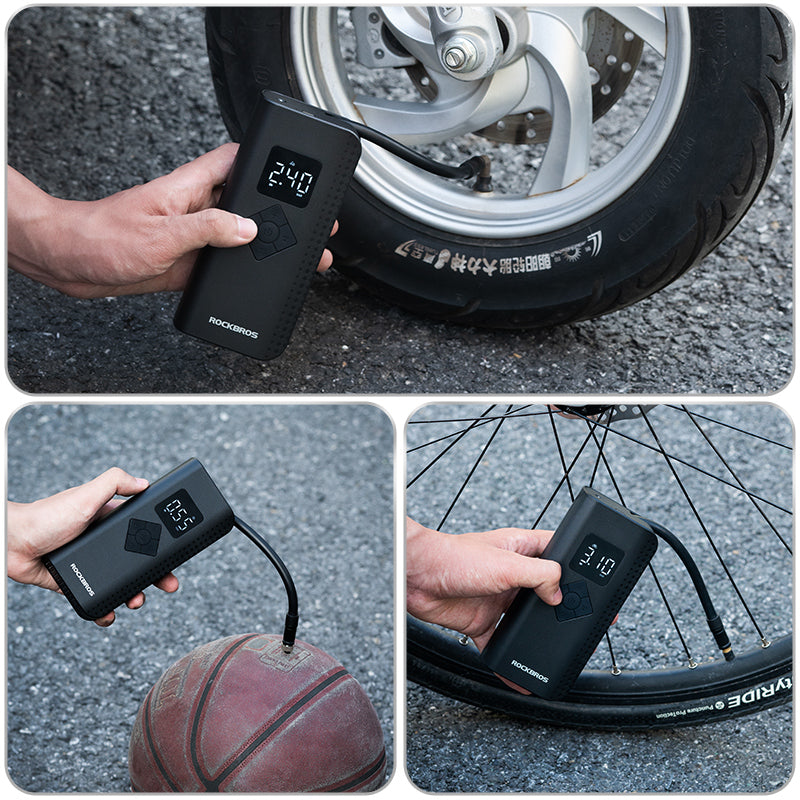 ROCKBROS Electric Bike Pump with Intelligent Digital Display