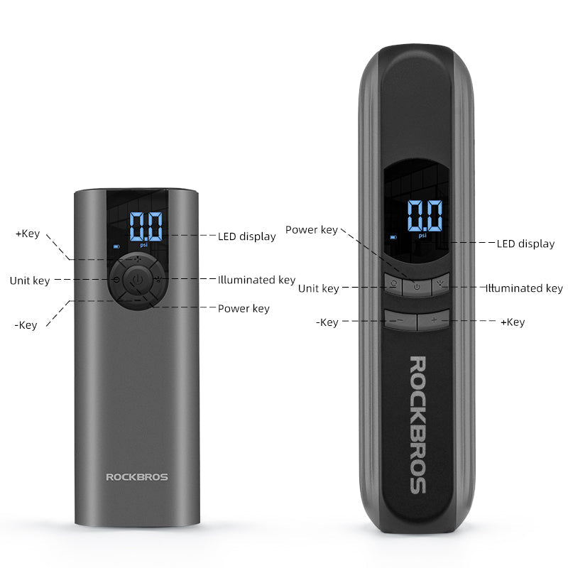 ROCKBROS Electric Bike Pump with Intelligent Digital Display