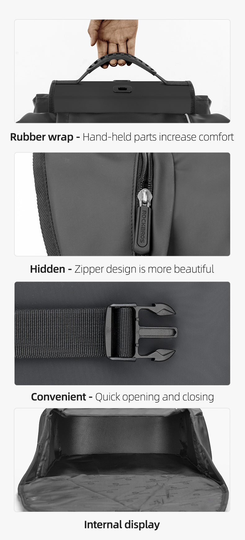 Super 30-Litre Bicycle Saddlebags in Black