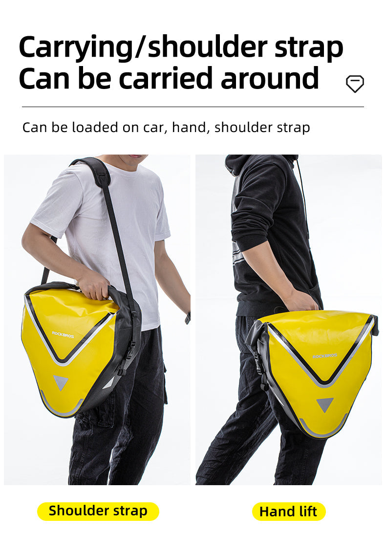 ROCKBROS Large Triangle Bicycle Saddlebag in Yellow