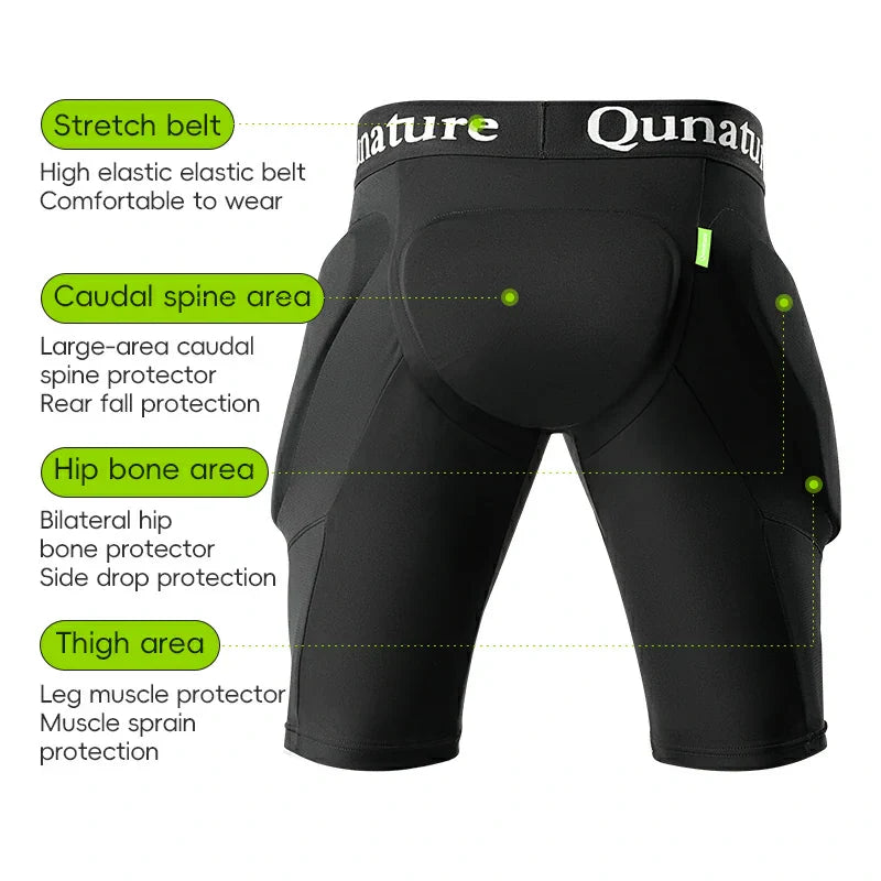 Qunature Ski Hip Protection Pants | EVA Cushioned for Maximum Safety