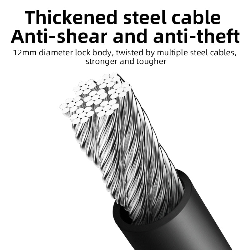 ROCKBROS Bike Cable Lock Portable Bicycle Lock Anti Theft Cable Lock