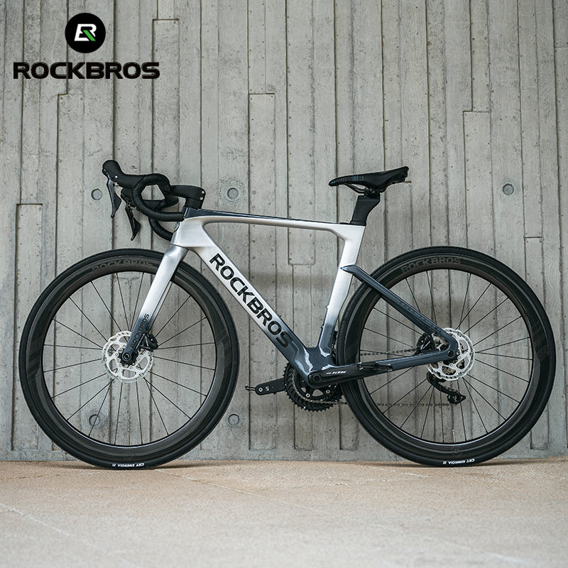 ROCKBROS Road Bike T700 Carbon Fiber Wheelset 50mm Rim Disc Brake Bike Wheels Clincher/Tubeless