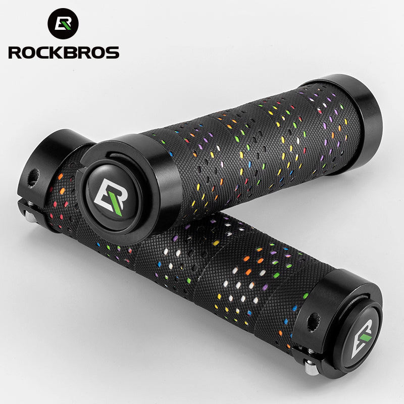 ROCKBROS Mountain Bike Handlebar Grips - Anti-skid, Bilateral Lock, 13cm