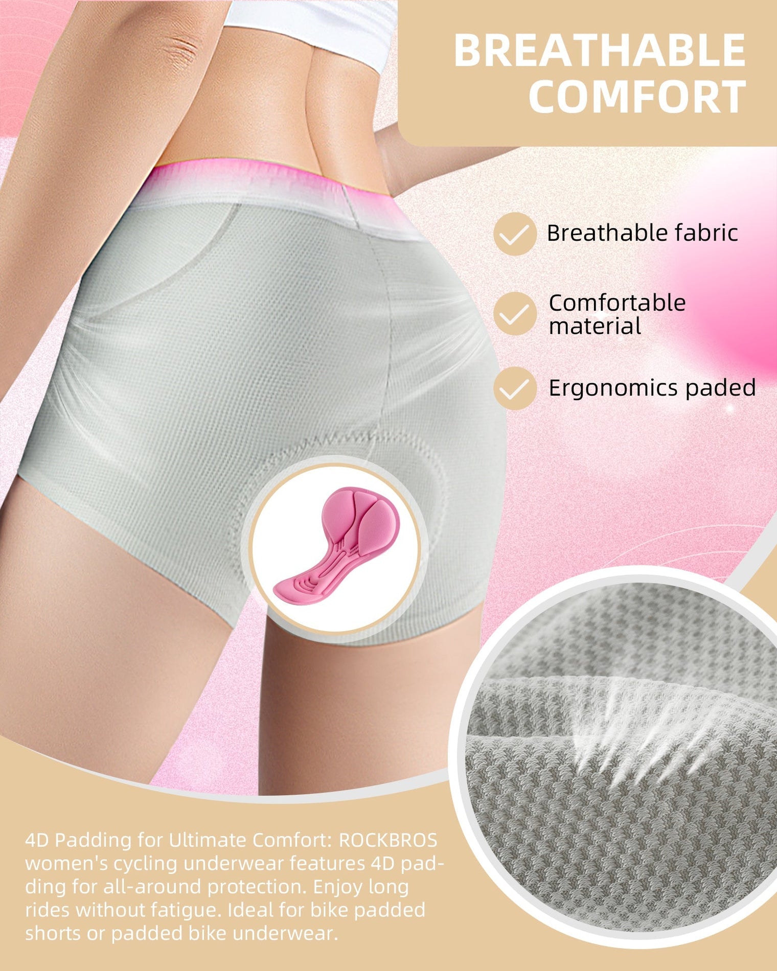 Women’s Bike Shorts Cycling Underwear 4D Padded
