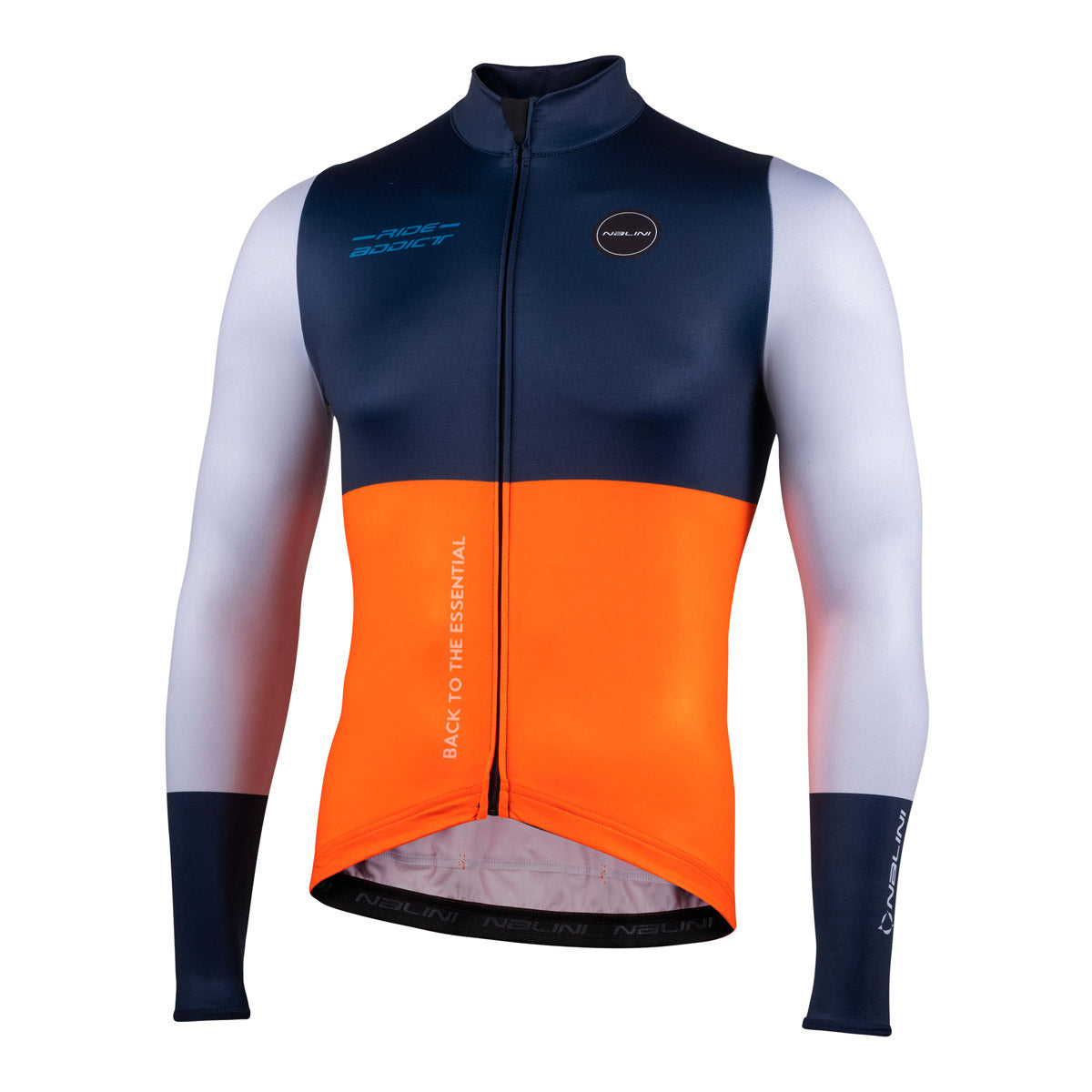 Nalini WARM FIT Men's Long Sleeve Cycling Jersey (Blue/Orange) S-4XL