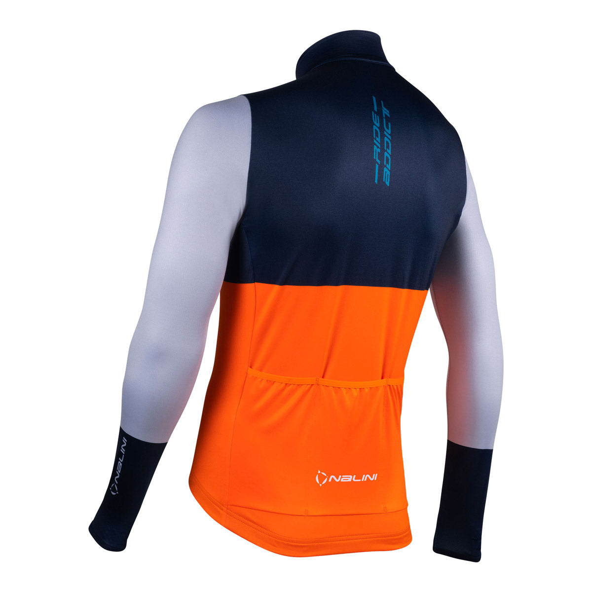 Nalini WARM FIT Men's Long Sleeve Cycling Jersey (Blue/Orange) S-4XL