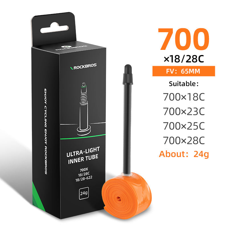 ROCKBROS Bike Inner Tube Road Bicycle Tubes Presta Valve Compatible with 700 x 18/23/25/28/30/32Tire