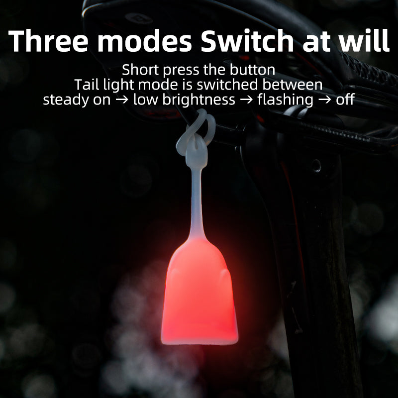 ROCKBROS Waterproof Warning Light Ghost Elastic Taillight 3 Modes Silicone Shell