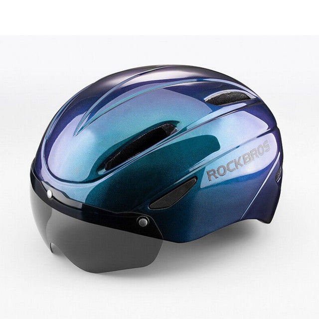 ROCKBROS Cycling Helmet With Goggles LED Light Mountain Road Bike Bicycle Helmet