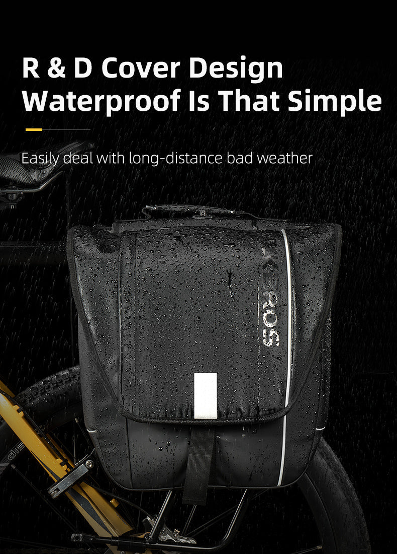 Super 30-Litre Bicycle Saddlebags in Black