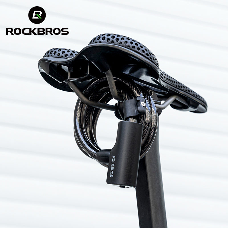 ROCKBROS Steel Cable Bike Lock - Anti-theft, Portable, Waterproof