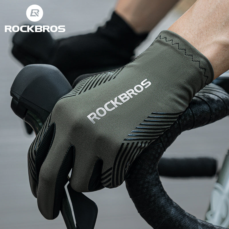 ROCKBROS MTB Gloves - Touch Screen, Anti-Slip Full Finger Cycling Gloves