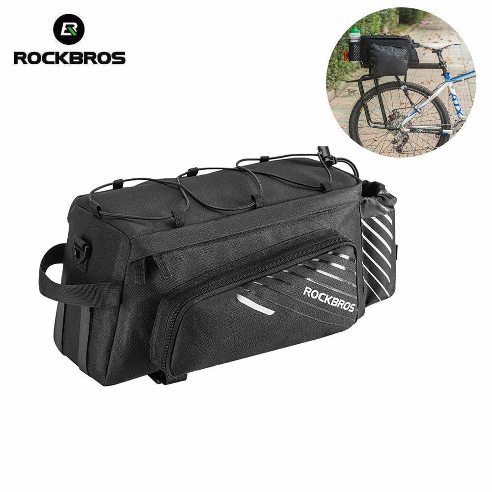 Pro Bicycle Rear Rack Bag with Extra Pockets