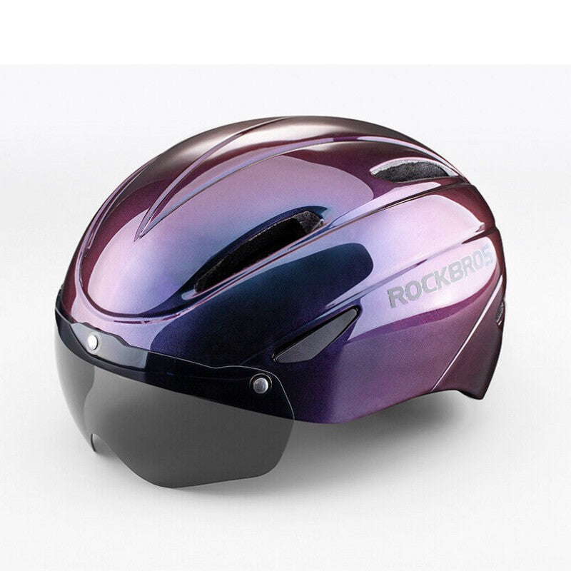 ROCKBROS Cycling Helmet With Goggles LED Light Mountain Road Bike Bicycle Helmet