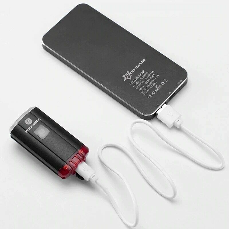 Helmet Front Handlebar Light Cycling Bike Light USB Rechargeable 100LM