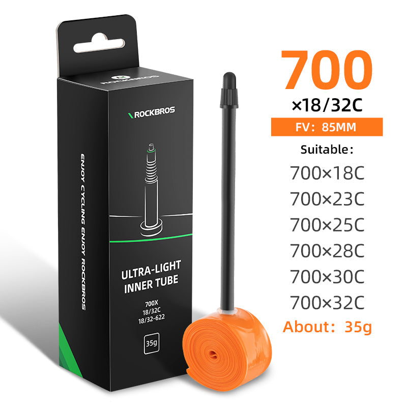 ROCKBROS Bike Inner Tube Road Bicycle Tubes Presta Valve Compatible with 700 x 18/23/25/28/30/32Tire