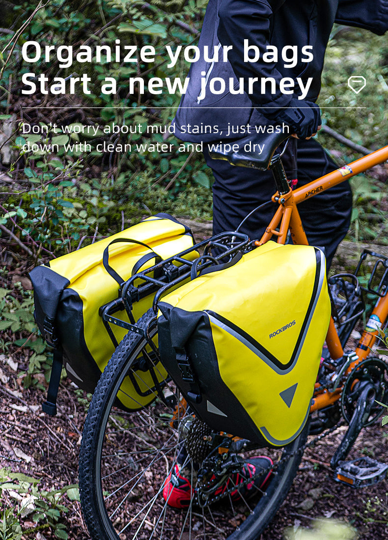 ROCKBROS Large Triangle Bicycle Saddlebag in Yellow